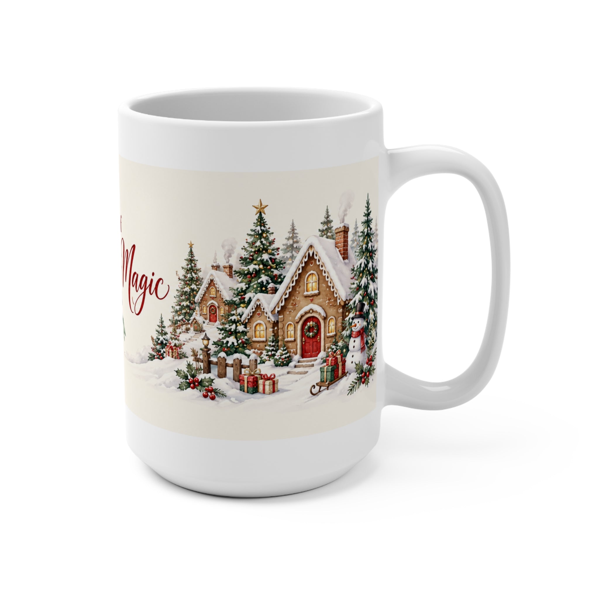 Christmas Magic 15oz Mug — 'A Cup of Christmas Magic' Holiday Cocoa Mug